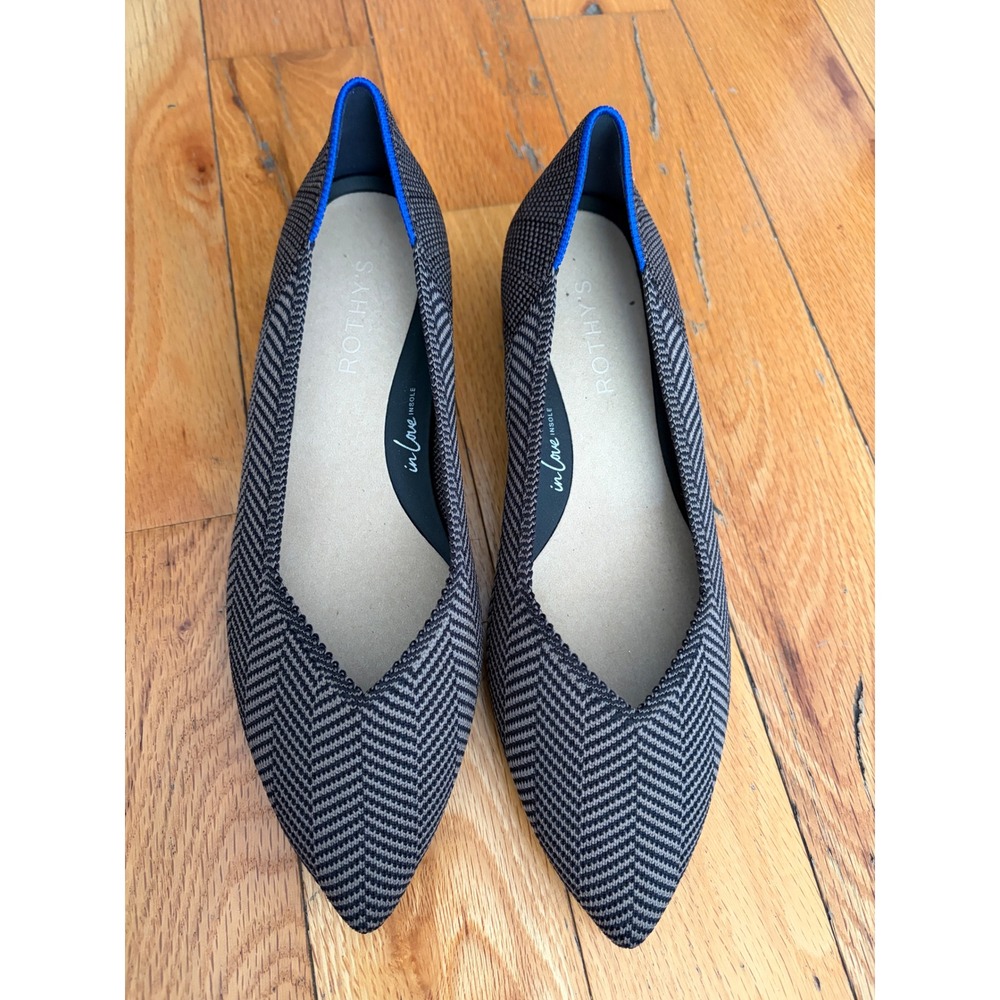 Rothy's The High Point Heels Sparrow Herringbone Size 7.5 - Picture 2 of 7